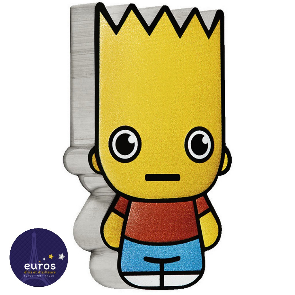 TUVALU 2022 - Bart Simpsons™ - Minted Mini Coin - 1 oz argent 999‰ - Brillant Universel