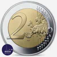 Revers de la pièce de 2 euros commémorative commune FRANCE 2022 - ERASMUS - UNC