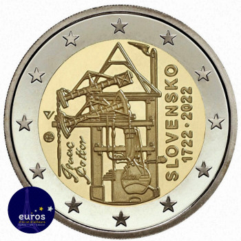 Rouleau 25 x 2 euros commémoratives SLOVAQUIE 2022 - 1ère machine à vapeur atmosphérique en Europe continentale - UNC