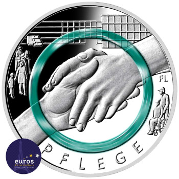 Avers des pièces de 5 x 10 euros ALLEMAGNE 2022 - Au Service de la Société - Les Soins Infirmiers - ADFGJ