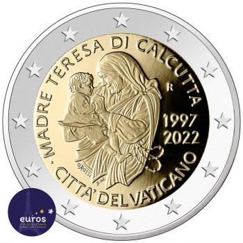 2 euros commémorative VATICAN 2022 - Mère Teresa de Calcutta - Brillant Universel