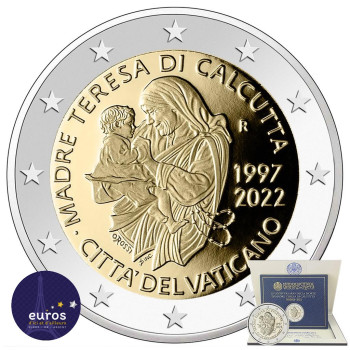 2 euros commémorative VATICAN 2022 - Mère Teresa de Calcutta - Brillant Universel