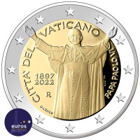 Pièce de 2 euros commémorative VATICAN 2022 - Pape Paul VI - Brillant Universel