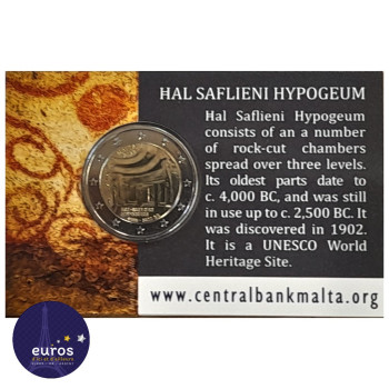 Coincard 2 euros commémorative MALTE 2022 - Hal Salflieni Hypogeum