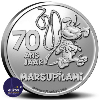 Coincard 5 euros BELGIQUE 2022 - 70 ans de Marsupilami - Version relief - BU