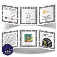 Certificat de la pièce de de la pièce de 10 euros MALTE 2022 - Knights of the Past - Argent 2oz - Finition Antique Haut Relief
