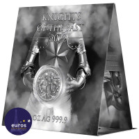 Blister de la pièce de 5 euros MALTE 2022 - Knights of the Past - 1oz argent Brillant Universel