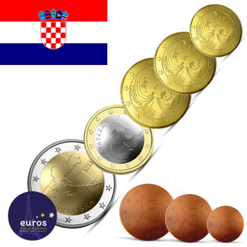 Set BU serie 1 cent à 2 euro  CROATIE 2023 - Dubrovnik - Brillant Universel