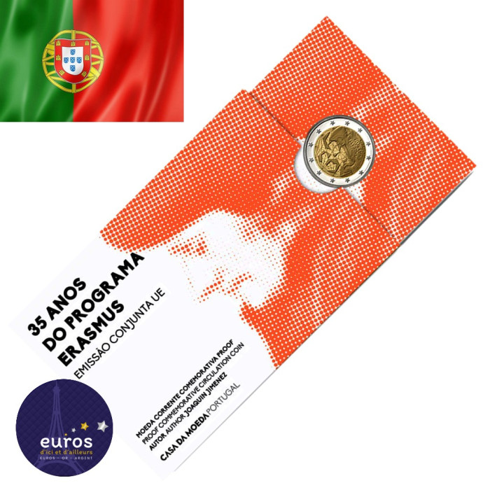 2 euros commémorative commune PORTUGAL 2022 - Erasmus - Belle Épreuve