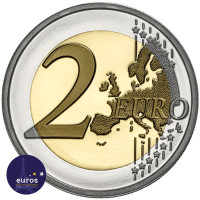 Revers de la pièce de 2 euros commémorative commune PORTUGAL 2022 - Erasmus - Brillant Universel