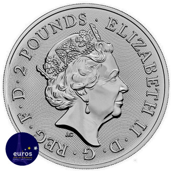 GRANDE-BRETAGNE 2023 - 2£ King Arthur (3) - Mythes et Légendes - 1oz argent 999,99‰ - Bullion Coin - Effigie Reine Elizabeth II
