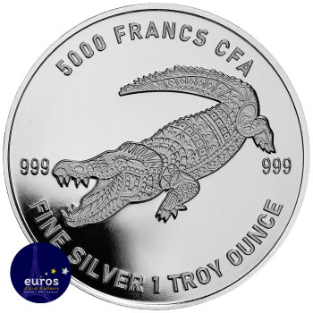 TCHAD 2022 - Mandala Crocodile - Mandala Wildlife - 1oz argent (6)