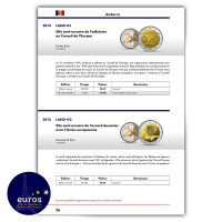 Catalogue cotation pièce euro € avec informations sur toutes les pièces de 2 euros commémoratives émisent
