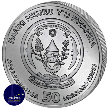RWANDA 2023 - African Once -  Crocodile du Nil - 1oz Argent 999,99‰ - Bullion Coin 1