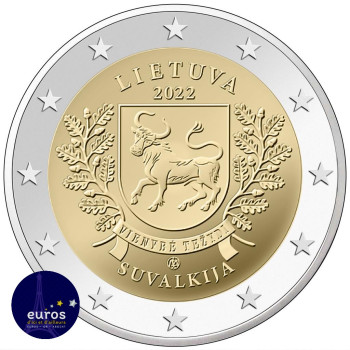 Rouleau 25 x 2 euros commémoratives LITUANIE 2022 - Suvallkija - Régions Ethnographiques Lituaniennes - UNC