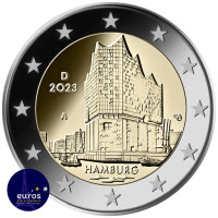 2 euros commémorative ALLEMAGNE 2023 - Etats Fédéraux : Elbphilharmonie - Atelier A