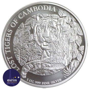 CAMBODGE 2023 - Les Tigres perdus du Cambodge - 1 oz argent pur à 999‰