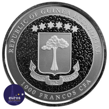 République de GUINÉE ÉQUATORIALE 2022 - La Girafe - 1 oz argent 999‰