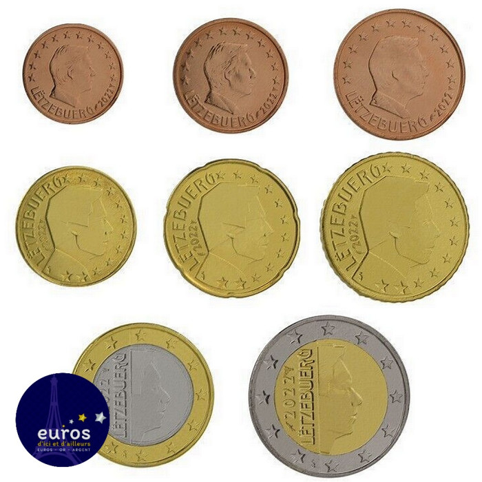 Série 1 cent à 2 euros LUXEMBOURG 2023 - UNC