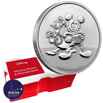 Box 200 x NIUE 2023 - 2$ NZD Mickey™ & Donald - 1oz argent - Disney™