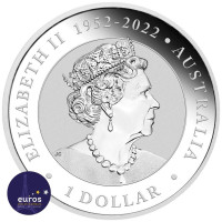 Revers bullion AUSTRALIE 2023 - 1$ AUD - Wedge-Tailed Eagle - 1 oz argent 999,99‰ - portrait Reine Elizabeth II
