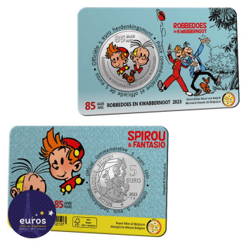Coincard 5 euros BELGIQUE 2023 - Spirou et Fantasio - Version colorisée - BU