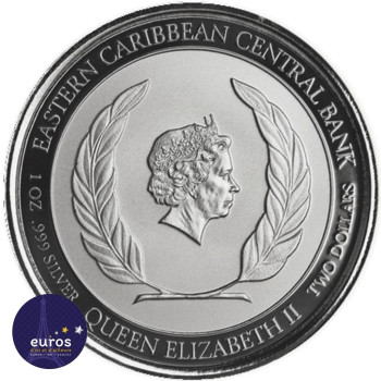 MONTSERRAT Eastern Caribbean 2022 - Sea Turtle - 2$ XCD - 1oz silver 999,9‰ - Bullion coin