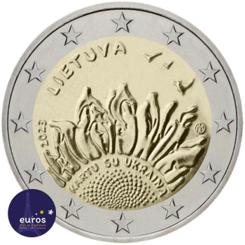 2 euros commémorative LITUANIE 2023 - Ensemble avec l'Ukraine - UNC