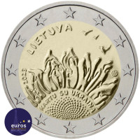 Rouleau 2 euros commémoratives LITUANIE 2023 - Ensemble avec l'Ukraine - UNC