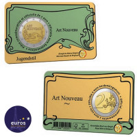 Coincard FR 2 euros commémorative BELGIQUE 2023 - Art Nouveau - Version Française - BU
