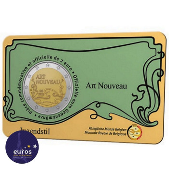 Coincard FR 2 euros commémorative BELGIQUE 2023 - Art Nouveau - Version Française - BU