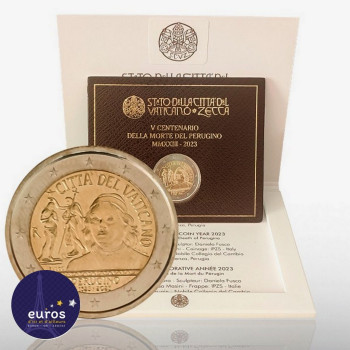 2 euros commémorative VATICAN 2023 - Perugino - Brillant Universel
