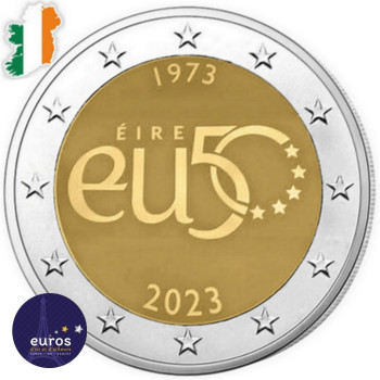 2 euros commémorative IRLANDE 2023 - 50 ans d'appartenance à l'Union Européenne- UNC