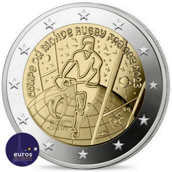 €2 FRANCE 2023 commemorative coin - Rugby World Cup - UNC