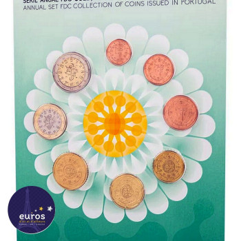 Set FDC PORTUGAL 2023 - Série 1 cent à 2 euros - Fleur de coin