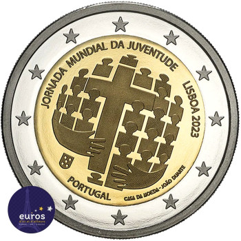 2 euros commémorative PORTUGAL 2023 - Journée mondiale de la jeunesse - Belle Épreuve