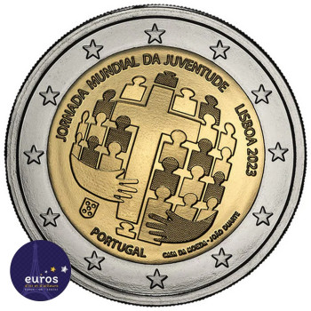 2 euros commémorative PORTUGAL 2023 - Journées mondiales de la jeunesse - Brillant Universel