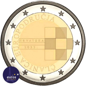 2 euros commémorative CROATIE 2023 - Introduction et Adoption de l'Euro - UNC Euros d Ici et d Ailleurs