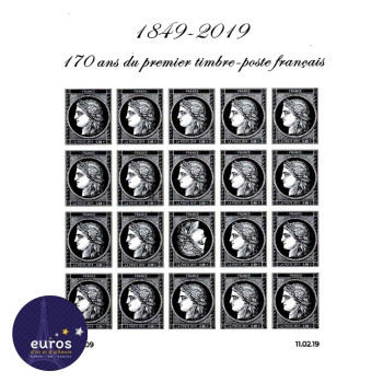 Feuillet 1849 - 2019 - 170 ans du premier timbre-poste français - F5305