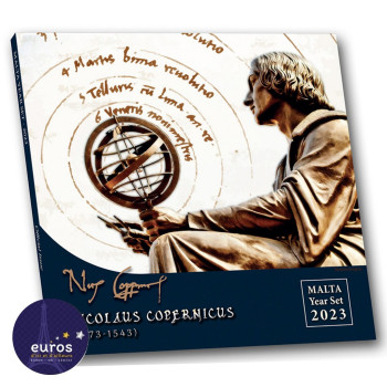Set BU MALTE 2023 incluant la 2€ commémorative Nicolaus Copernicus - Brillant Universel