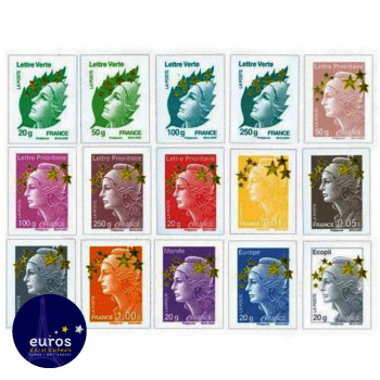 15 x timbres MAXI-MARIANNES 2012