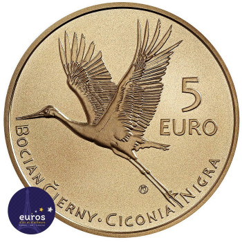 5 euros commémorative SLOVAQUIE 2023 - La Cigogne Noire - UNC