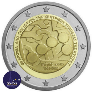 2 euros commémorative CHYPRE 2023 - Création de la Banque centrale de Chypre - UNC