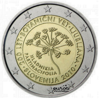 2 euros commémorative SLOVÉNIE 2010 - Jardin Botanique Ljubljana - UNC