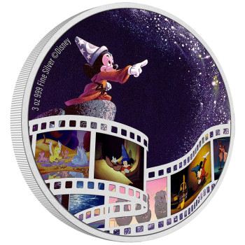 NIUE 2023 - 10 $ NZD - Fantasia™ : Disney™ Cinéma Masterpieces - 3oz argent - Belle Épreuve Colorisée