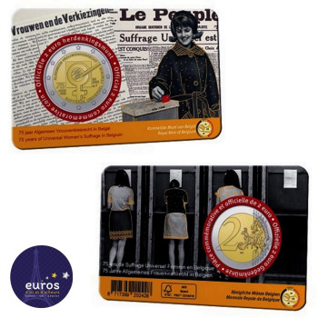 Coincard FL 2 euros commémorative BELGIQUE 2023 - Suffrage Universel des Femmes - BU 2
