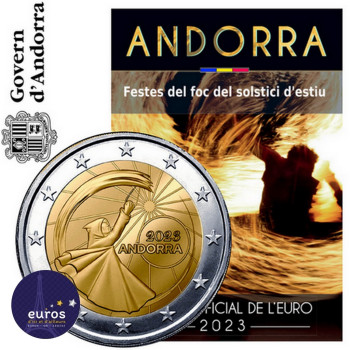 2 euros commémorative ANDORRE 2023 - Fête du Solstice d’été - Brillant Universel 1