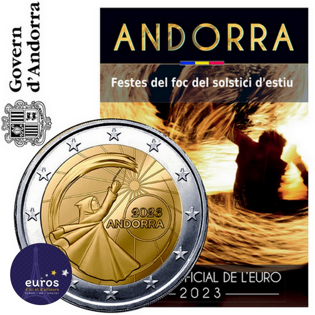 2 euros commemorative ANDORRA 2023 - Summer Solstice - Brillant Universel 1