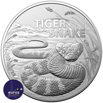 AUSTRALIE 2024 - Les Animaux les plus Dangereux d'Australie - Le Serpent Tigre - 1 oz argent 999,99‰