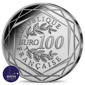 Avers de la pièce de 100 euros FRANCE 2023 - 100ème anniversaire de la disparition de Gustave Eiffel - Argent - Belle Épreuve